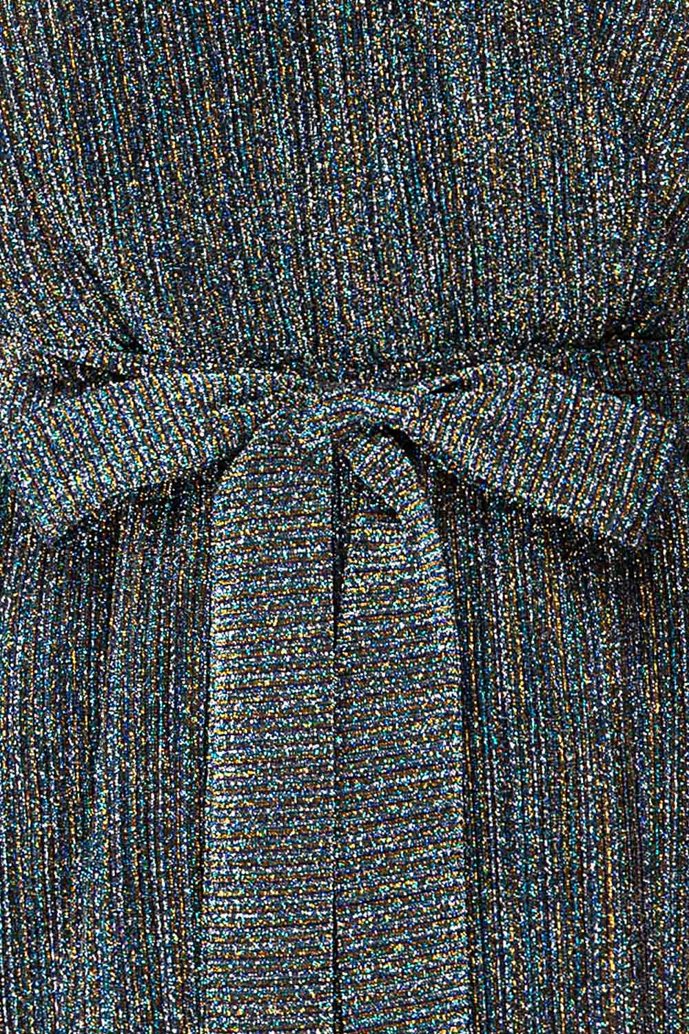 Kisumu Short Sparkly Wrap Dress | La petite garçonne fabric 