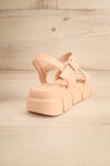 Kitsch Beige Platform Sandals | La petite garçonne back view