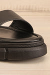 Kitsch Black Platform Sandals | La petite garçonne front close-up