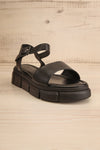 Kitsch Black Platform Sandals | La petite garçonne front view