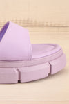 Kitsch Lilac Platform Sandals | La petite garçonne side front close-up