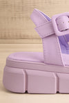 Kitsch Lilac Platform Sandals | La petite garçonne side close-up