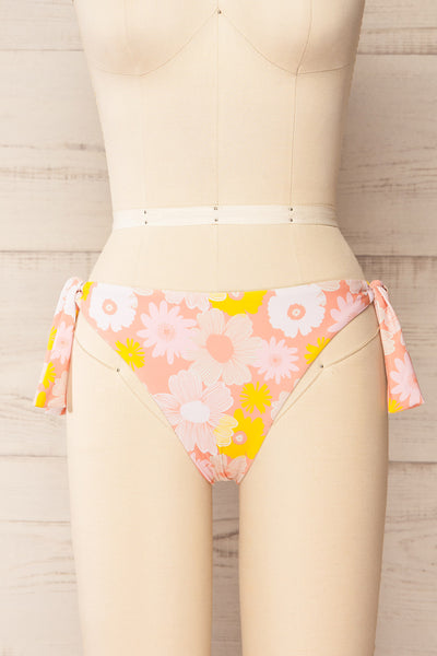Kiwat Pink Floral Bikini Bottom | La petite garçonne front view