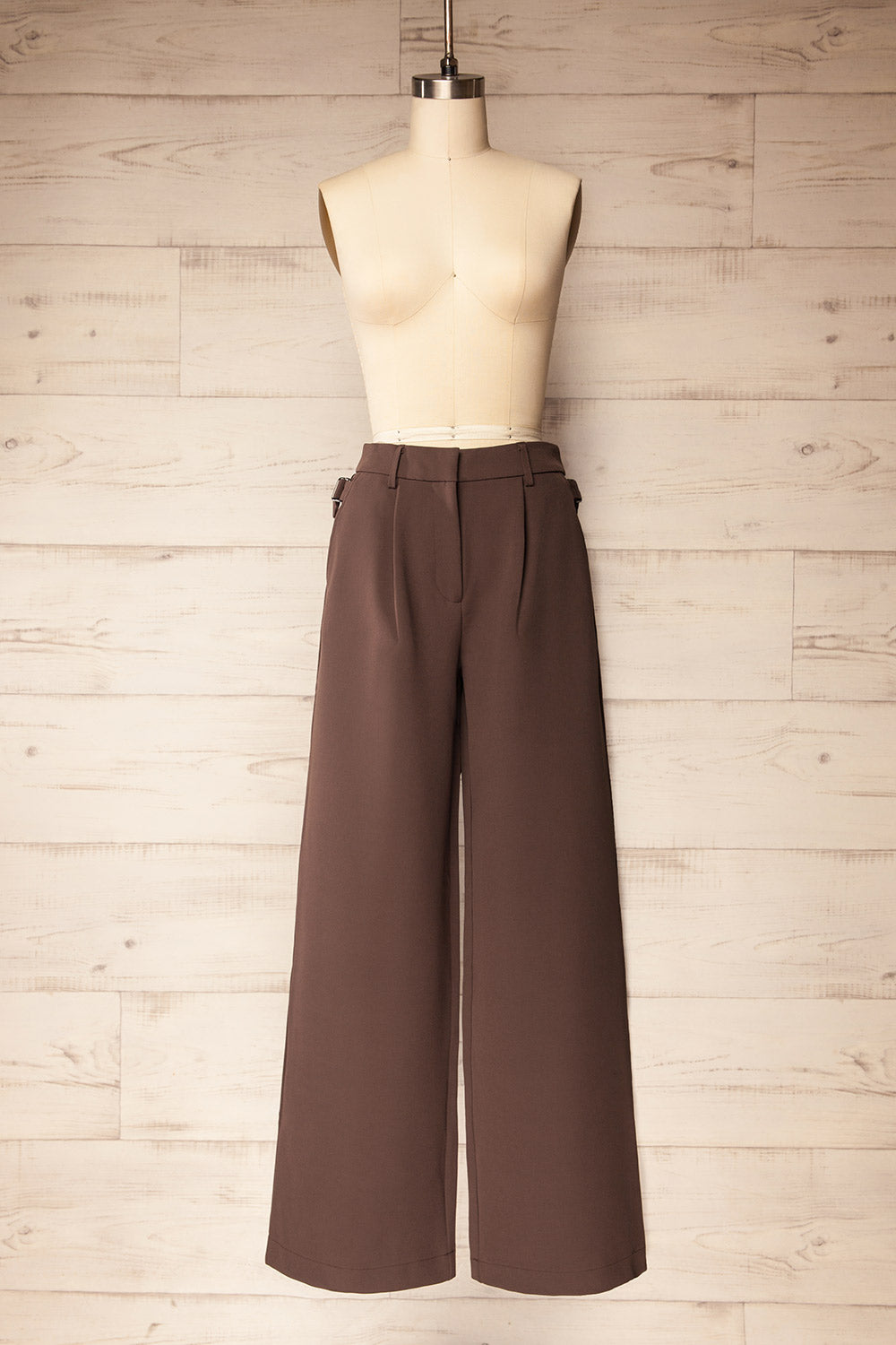 Kochi | Pantalon Brun à Jambe Large