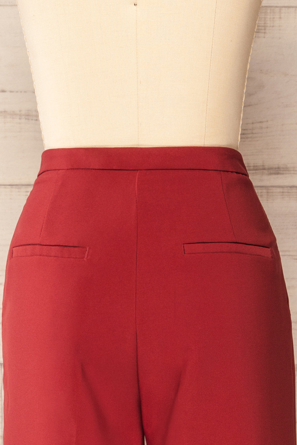 Kokola Red High Waisted Straight Leg Pants La petite garconne