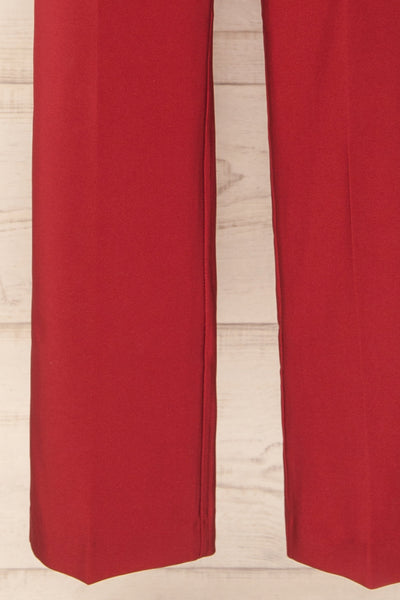Kokola Red High-Waisted Straight Leg Pants | La petite garçonne bottom
