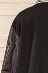Kokomo Black Oversized Varsity Jacket | La petite garçonne back close-up