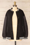 Kokomo Black Oversized Varsity Jacket | La petite garçonne  open view