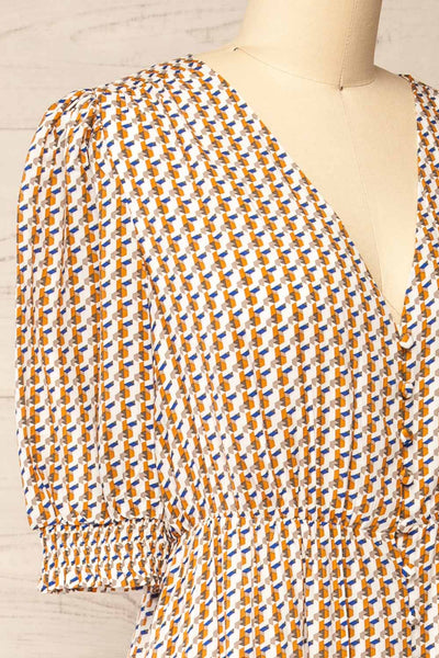 Kolomo Midi Dress w/ Geometric Pattern | La petite garçonne side