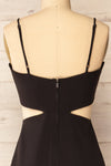 Komia Black Fitted Midi Dress w/ Cut-Outs | La petite garçonne back close-up