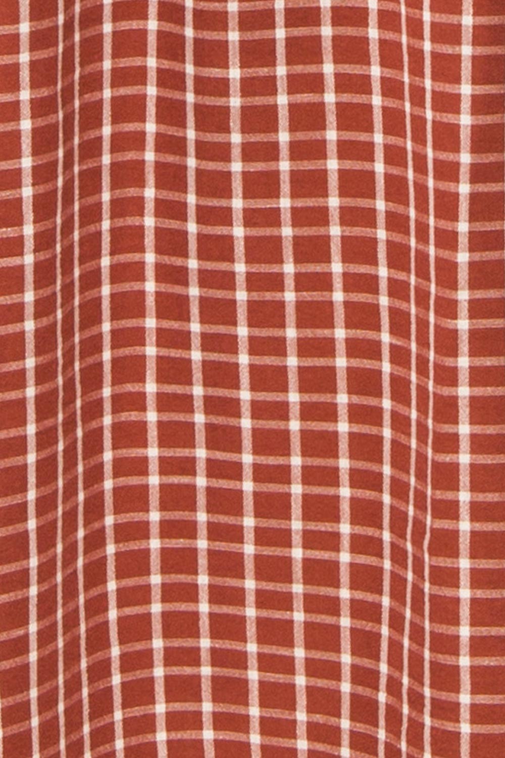 Kono Rust Midi Plaid Dress with Pockets | Boutique 1861 fabric 