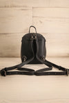 Kora Small Black Vegan Leather Backpack | La petite garçonne back view
