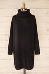 Koror Black Knit Turtleneck Sweater Dress | La petite garçonne front view