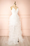 Kourtney Layered White Tulle Bridal Maxi Dress | Boudoir 1861  side view