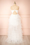 Kourtney Layered White Tulle Bridal Maxi Dress | Boudoir 1861  back view
