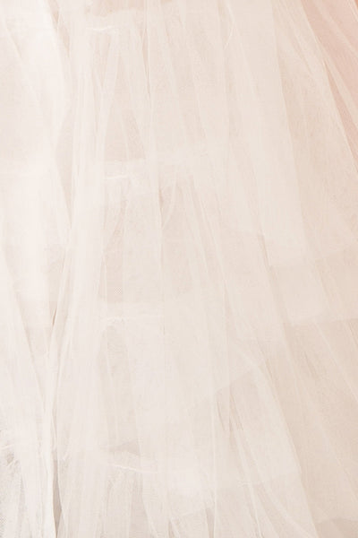 Kourtney Layered White Tulle Bridal Maxi Dress | Boudoir 1861  fabric
