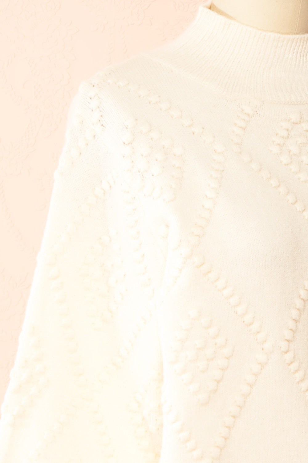 Kumari Textured Ivory Knit Sweater | Boutique 1861 side 