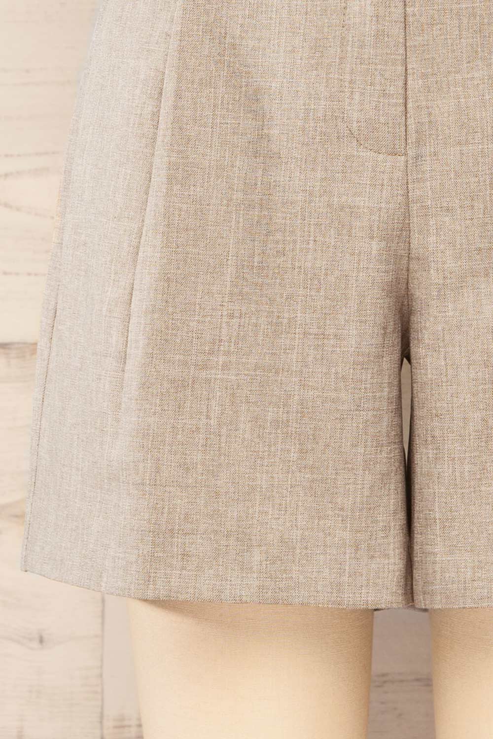 Kunga Grey High-Waisted Shorts w/ Pockets | La petite garçonne bottom