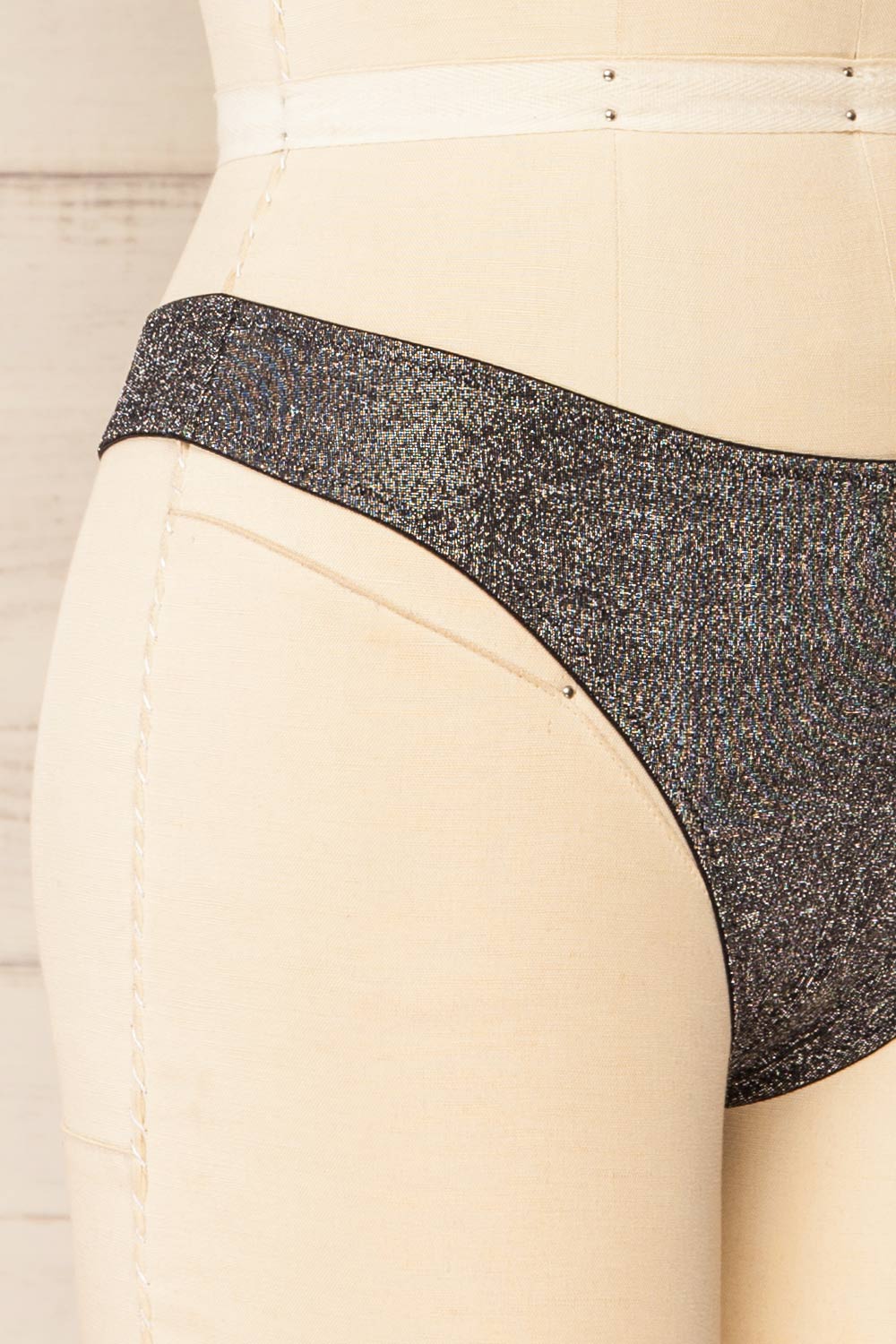 Kurtain 2-Pack Silver Glitter Underwear | La petite garçonne side