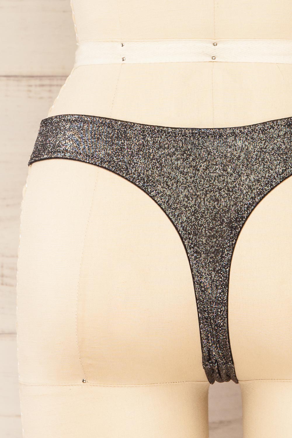 Kurtain 2-Pack Silver Glitter Underwear | La petite garçonne back