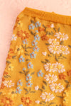 Kyria Yellow Floral Crew Socks | Boutique 1861 close-up