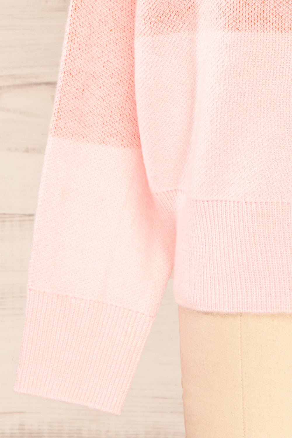 Kyzyl Pink Knit Quarter Zip Sweater | La petite garçonne bottom 