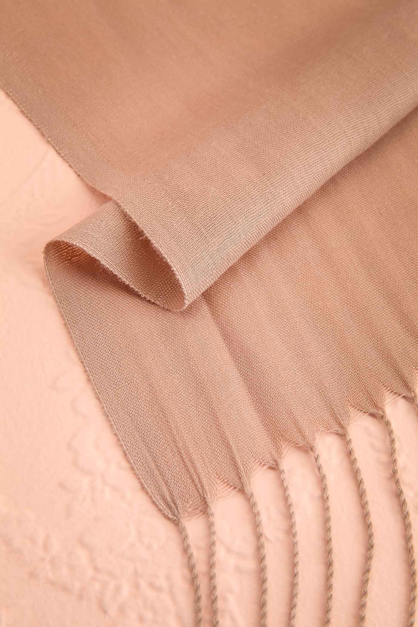 Lachung Taupe Shawl with Fringes | Boutique 1861 fabric 