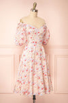 Lahja Short Floral Dress w/ Corset Back | Boutique 1861 side view