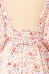 Lahja Short Floral Dress w/ Corset Back | Boutique 1861 corset close-up