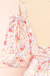 Lahja Short Floral Dress w/ Corset Back | Boutique 1861 back close-up