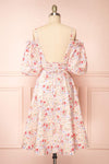 Lahja Short Floral Dress w/ Corset Back | Boutique 1861 back view