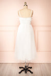 Lalatiana White Tulle Midi Dress w/ Polka Dots | Boudoir 1861 back view