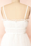 Lalatiana White Tulle Midi Dress w/ Polka Dots | Boudoir 1861 back close-up