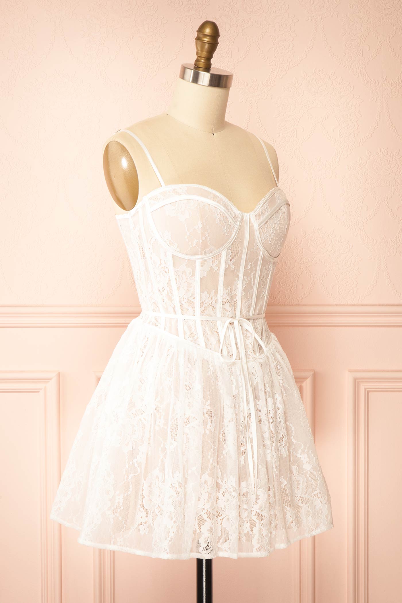 Laliette Short A-Line Lace Dress | Boudoir 1861 side view