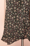 Lalisa Black Midi Dress w/ Floral Pattern | Boutique 1861 bottom