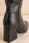 Lancaster Black Knee-High Heeled Boots | La petite garçonne back close-up
