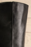 Lancaster Black Knee-High Heeled Boots | La petite garçonne texture