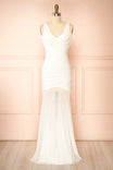 Lancia Ivory Mesh Mermaid Maxi Dress | Boudoir 1861 front