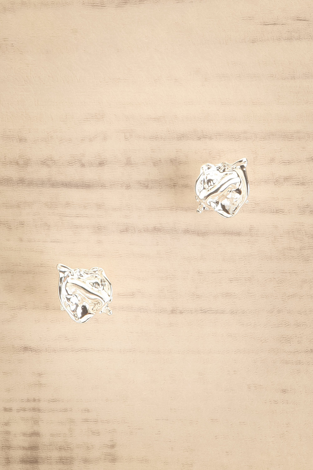 Landen Silver Textured Earrings | La petite garçonne