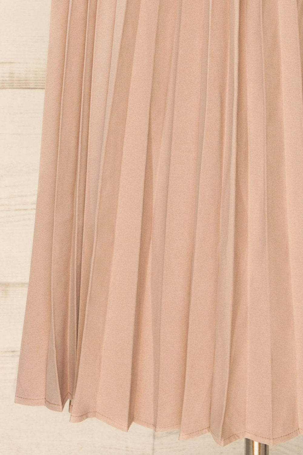 Langdon Taupe Pleated Velvet Midi Skirt | La petite garçonne bottom