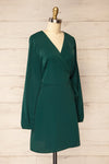 Langon Green Short Wrap Dress | La petite garçonne side view