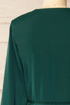 Langon Green Short Wrap Dress | La petite garçonne  back