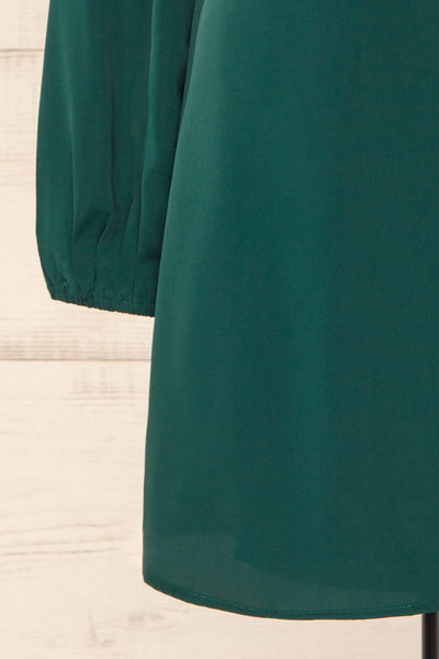 Langon Green Short Wrap Dress | La petite garçonne  sleeve
