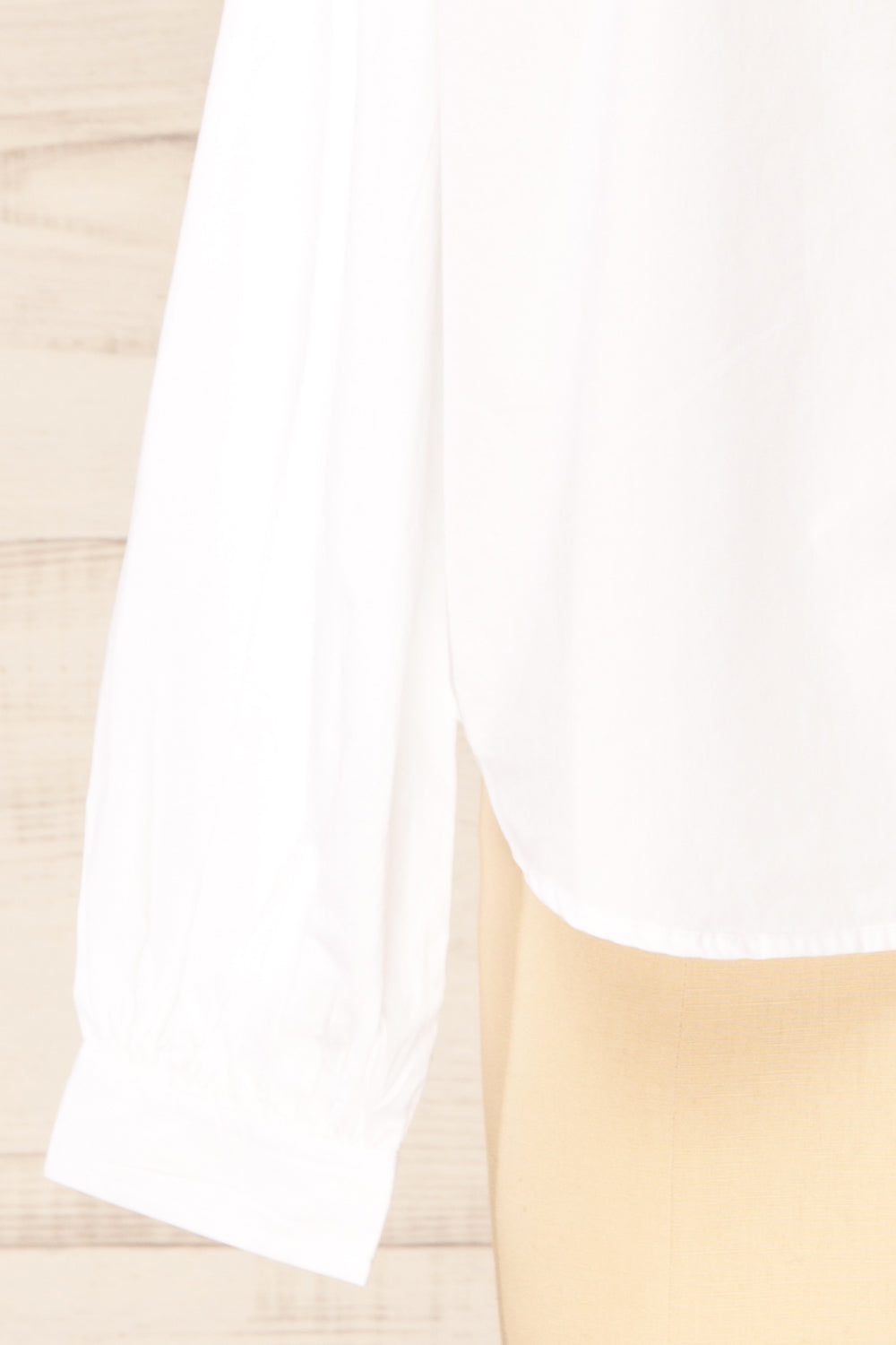 Laredo White Shirt with Openwork Details | La petite garçonne sleeve