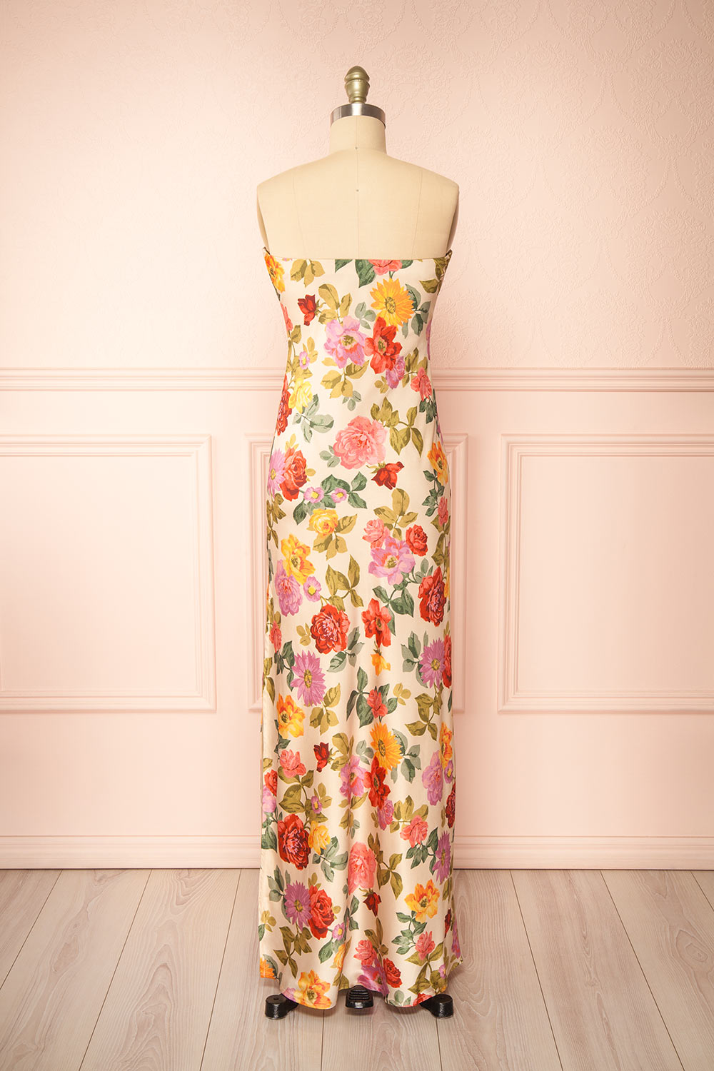 Larosita Floral Satin Strapless Dress | Boutique 1861 back view