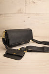Laryssa Black Vegan Leather Crossbody Bag | La petite garçonne side pocket view