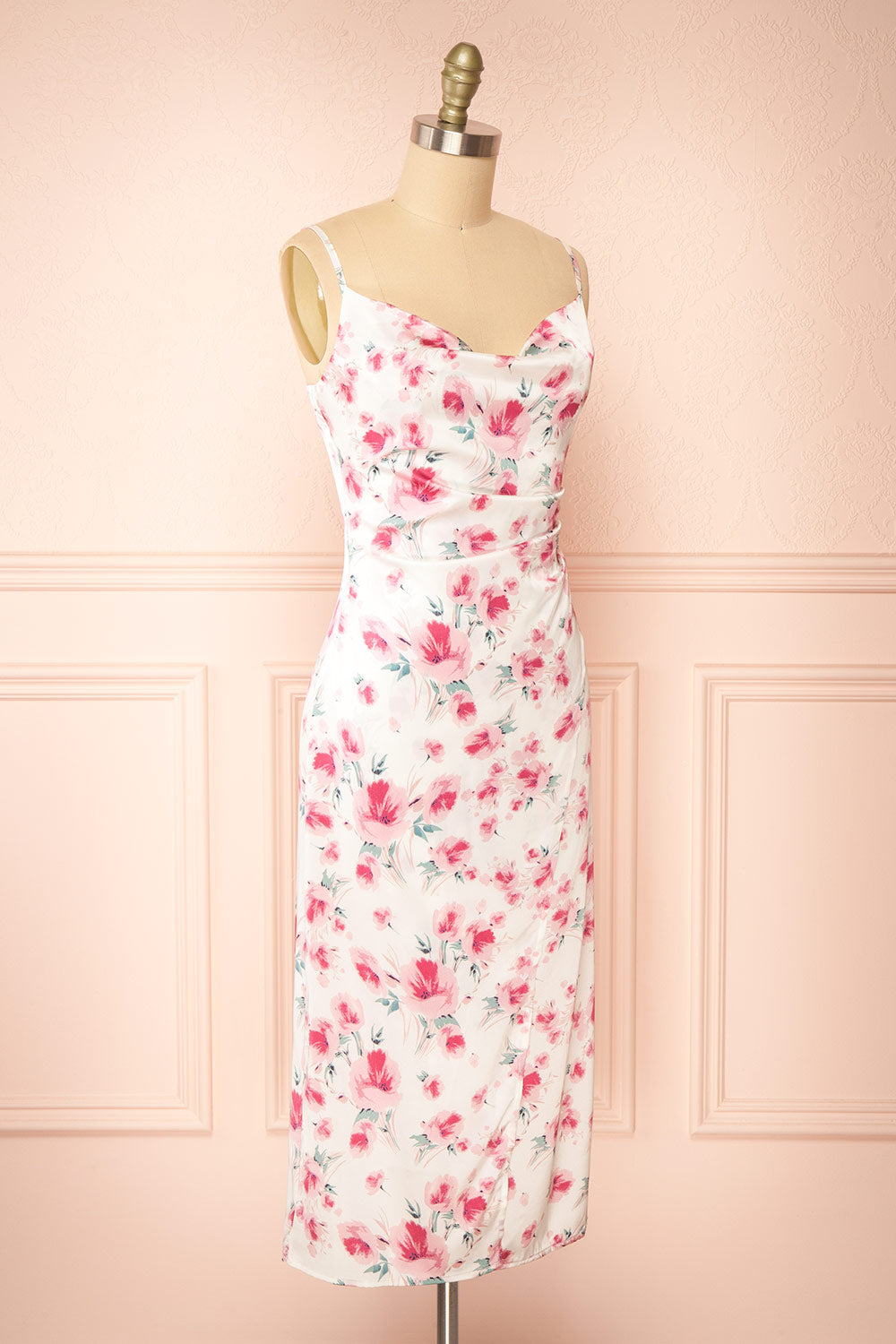 Lassie Cowl Neck Floral Midi Dress | Boutique 1861 side view