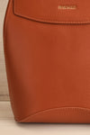 Laucala Brown Small Vegan Leather Backpack | La petite garçonne detail