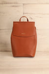 Laucala Brown Small Vegan Leather Backpack | La petite garçonne front view
