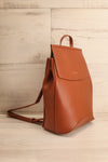 Laucala Brown Small Vegan Leather Backpack | La petite garçonne side view